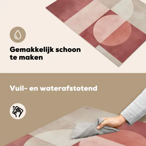 Figuren - Abstract - Roze Inductie beschemer met haakjes klein -ky-schoon-nl