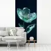Bladeren - Bloem - Glazen - Donkerblauw fotobehang vinyl groot -woonkamer