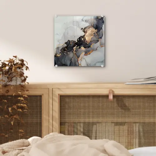 Zwart - Marmer - Luxe - Goud plexiglas 5mm klein -sfeer4