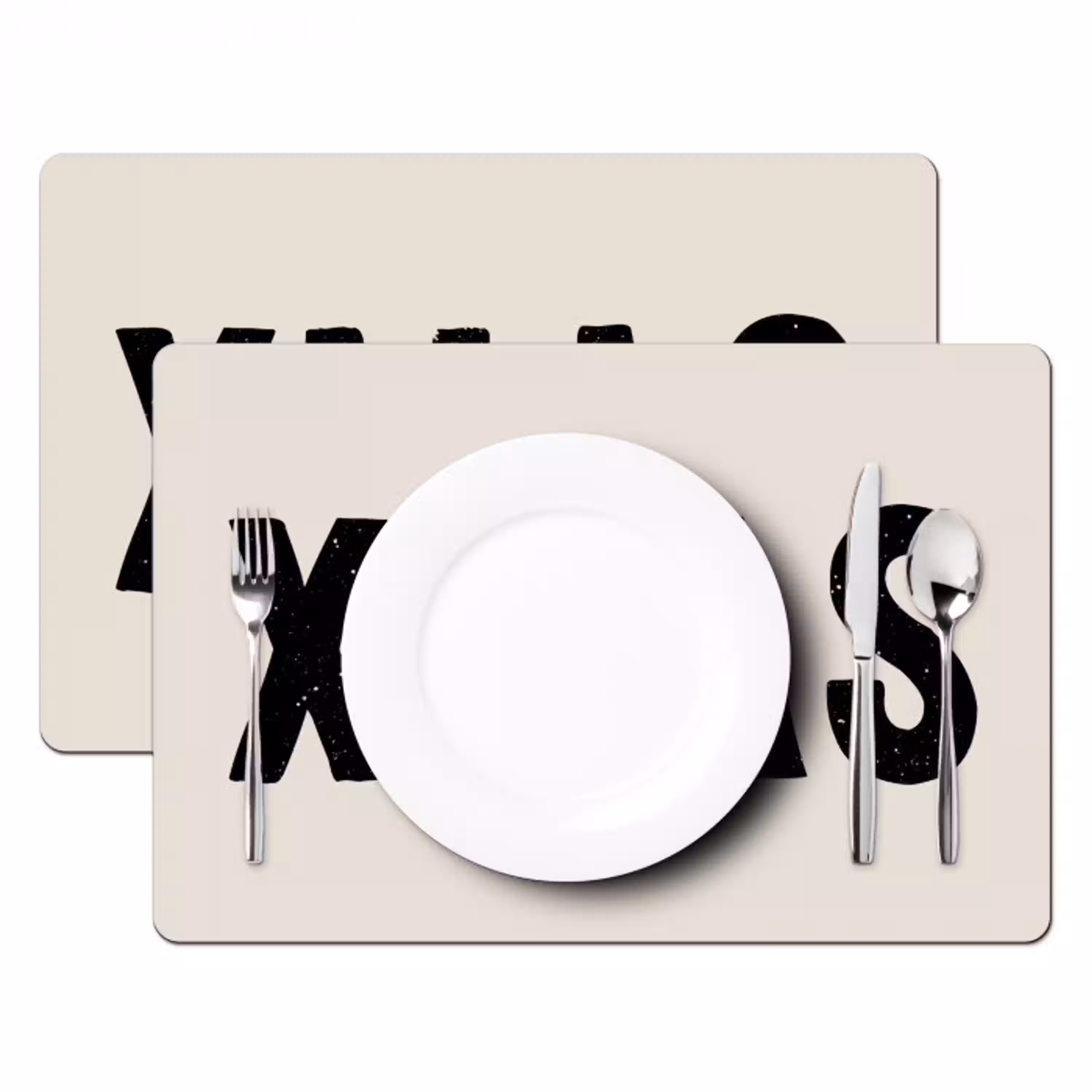 Kerst - Beige - Quotes - Xmas - Feestdagen Placemat vinyl groot -zzsfeer2_Kitchenyeah-website