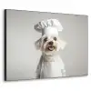 Hond - Wit - Kok Textielframe - compleet frame klein -3d
