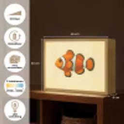 Vis - Oranje - Strepen Light Box met batterij (Wandlamp) middel -USP_websiteoverzichtNL