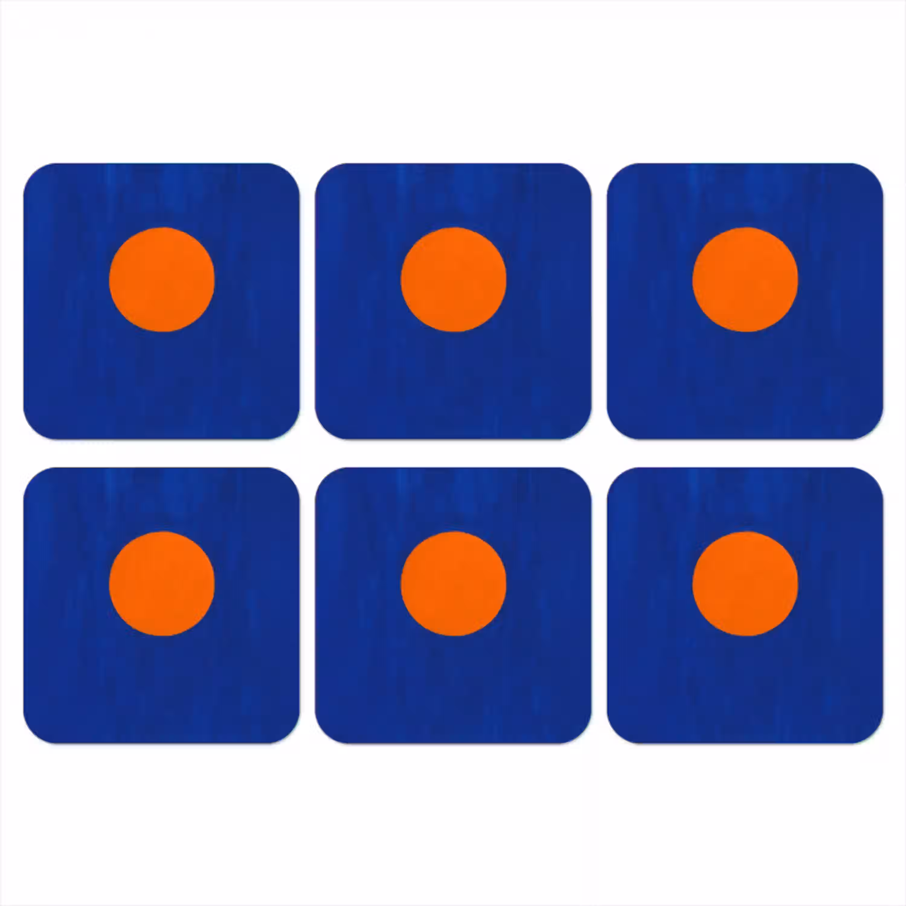 Vorm - Rond - Minimalistisch - Blauw onderzetter kurk middel -3d
