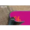 Oh la la - Roze - Oranje - Minimalistisch Placemat vinyl groot -closeup