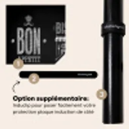 Bistro's Zwarte Bord Inductie beschermer vinyl 3mm middel -zzzzzzz-induclip_FR