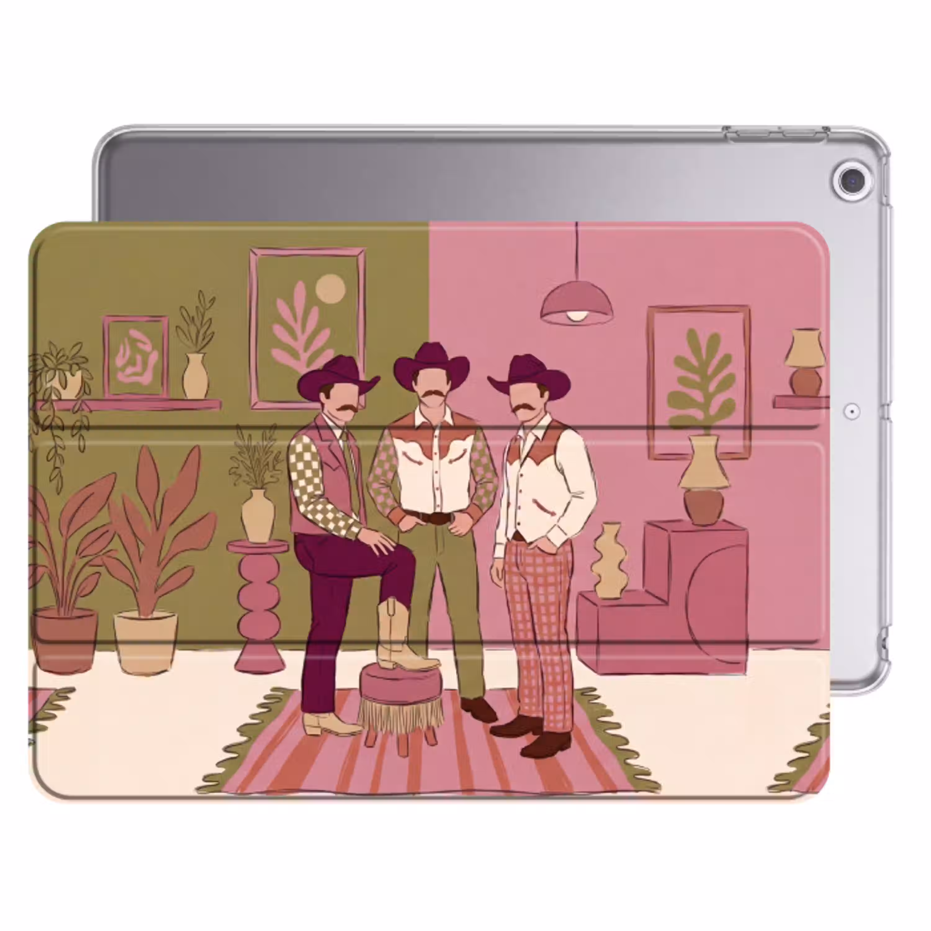 Mensen - Mannen - Hoeden - Retro - Interieur Apple iPad 2017 middel -threedimensional_3d_global