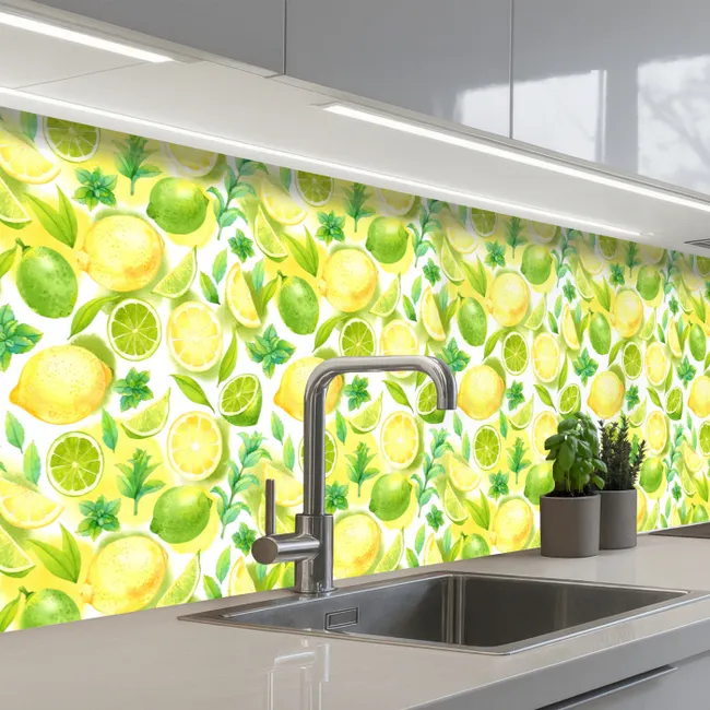 Keuken achterwand - Citroen - Geel - Limoen - Groen