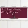 Kitchen kisses, dirty dishes keuken achterwand 2 middel -3d