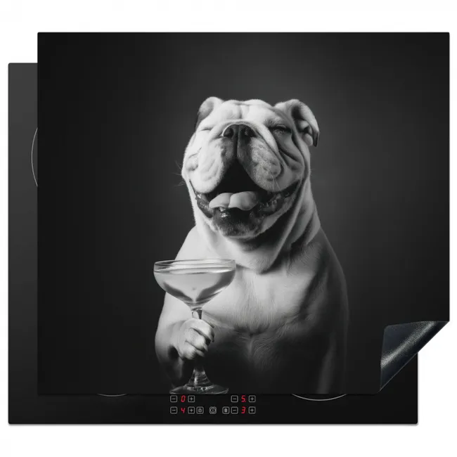 Inductiebeschermer - Buldog - Hond - Glas