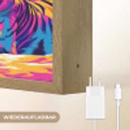 Tijger - Kleurrijk - Dieren - Zwart - Neon Light Box met batterij (Wandlamp kind) middel -USP_websiteoplaadbaarDE