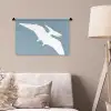Dino - Pteranodon - Dinosaurus - Blauw Wandkleed katoen klein -sfeer4