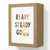 Kinderen - Auto - Wit - Quote - Ready Steady GO Light Box met kabel (Wandlamp kind) klein -3d
