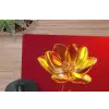 Bloem - Goud - Glazen muismat rubber klein -closeup
