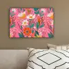 Roze - Bloemen - Wit - Oranje canvas 2cm klein -sfeer3