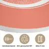 Watermeloen - Lijnen - Koraalrood Akoestische PET Vilt - Rond klein -closeup_NL
