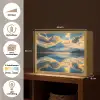 Berg - Rivier - Zonsondergang Light Box met batterij (Wandlamp) middel -USP_websiteoverzichtNL
