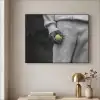 Tennisbal - Zwart - Wit Textielframe zwart klein -sfeer2