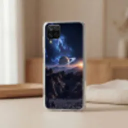 Fantasy - Kosmos - Landschap Telefoonhoesje Samsung Galaxy A12 klein -sfeer2