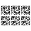Vormen - Letters - Graffiti - Zwart onderzetter kurk middel -3d