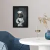 Hond - Garde - Kok fotolijst zwart zonder passe partout klein -sfeer4
