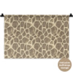 Giraf - Patroon - Beige - Bruin Wandkleed katoen klein 269 -t3d_DE