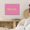 Roze - Groene Bonjour - art-deco PET vilt klein -sfeer3