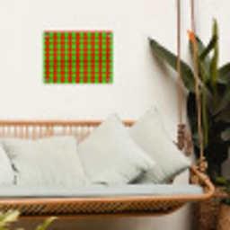 Stippen - Patroon - Groen tuinposter los doek klein 239 -sfeer7