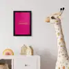 Toedeloe - Groen - Roze fotolijst zwart zonder passe partout klein -usfeer4_kinderkamer