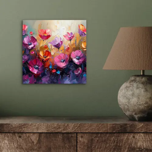 Bloemen - Botanisch - Kunst - Roze - Natuur aluminium wit klein -sfeer2