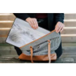 Duinen - Sneeuw - Strand - Winter - Serene laptophoes neopreen klein -tas