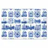 Huizen - Schepen - Blauw Placemat vinyl groot 368 -zzsfeer1_Kitchenyeah-website