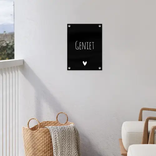 Spreuken - Quotes - Geniet tuinposter los doek klein -sfeer8