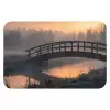 Brug - Mist - Bomen - Water Badmat klein -3d