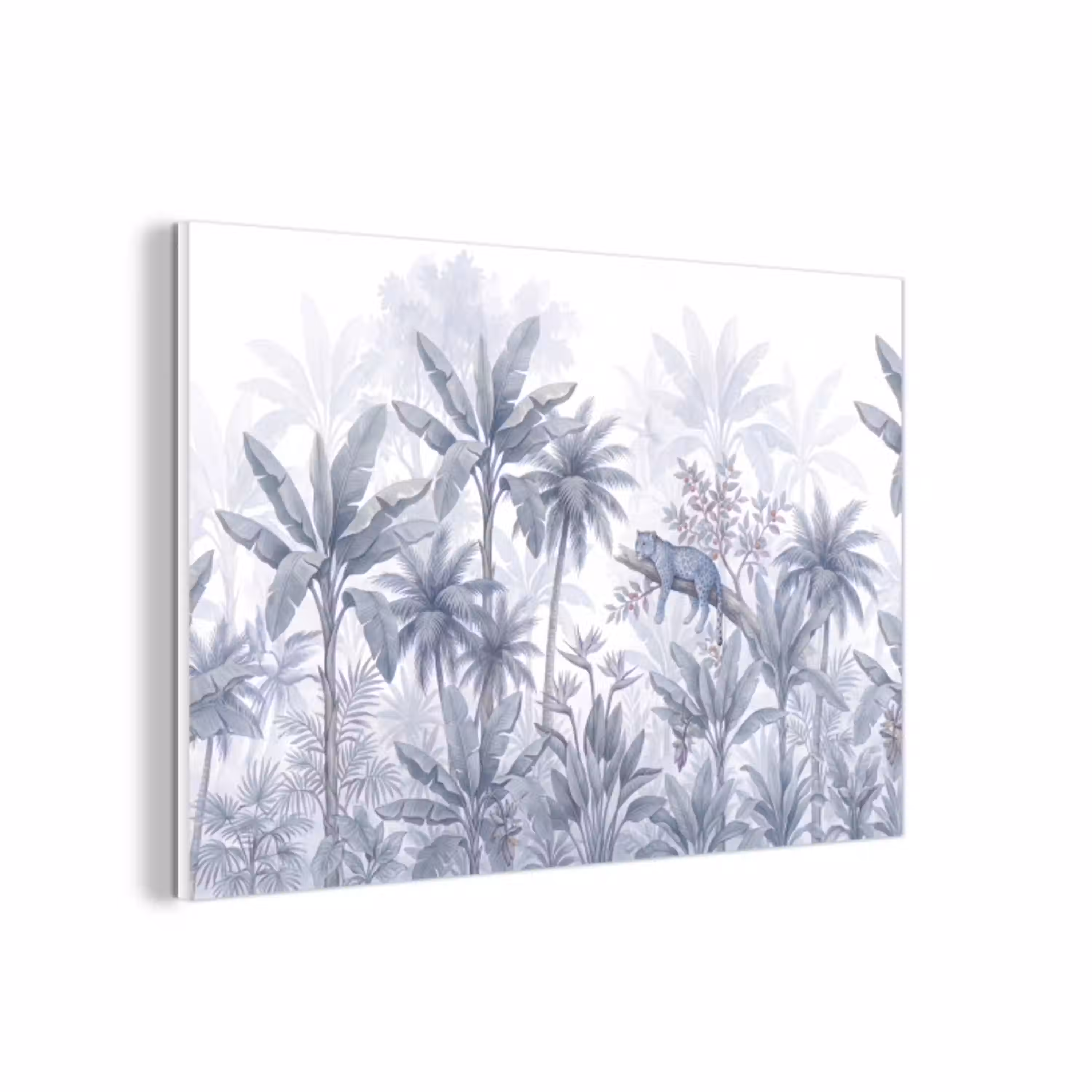 Kat - Tropisch bos - Modern - Grijs forex 5mm xxl -3d