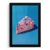 Taart - Edelstenen - Glitters - Roze fotolijst zwart zonder passe partout klein -3d