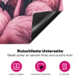 Flamingo - Roze - Dieren Inductie beschermer vinyl 3mm klein -zzzzzzz-lf-onderkant