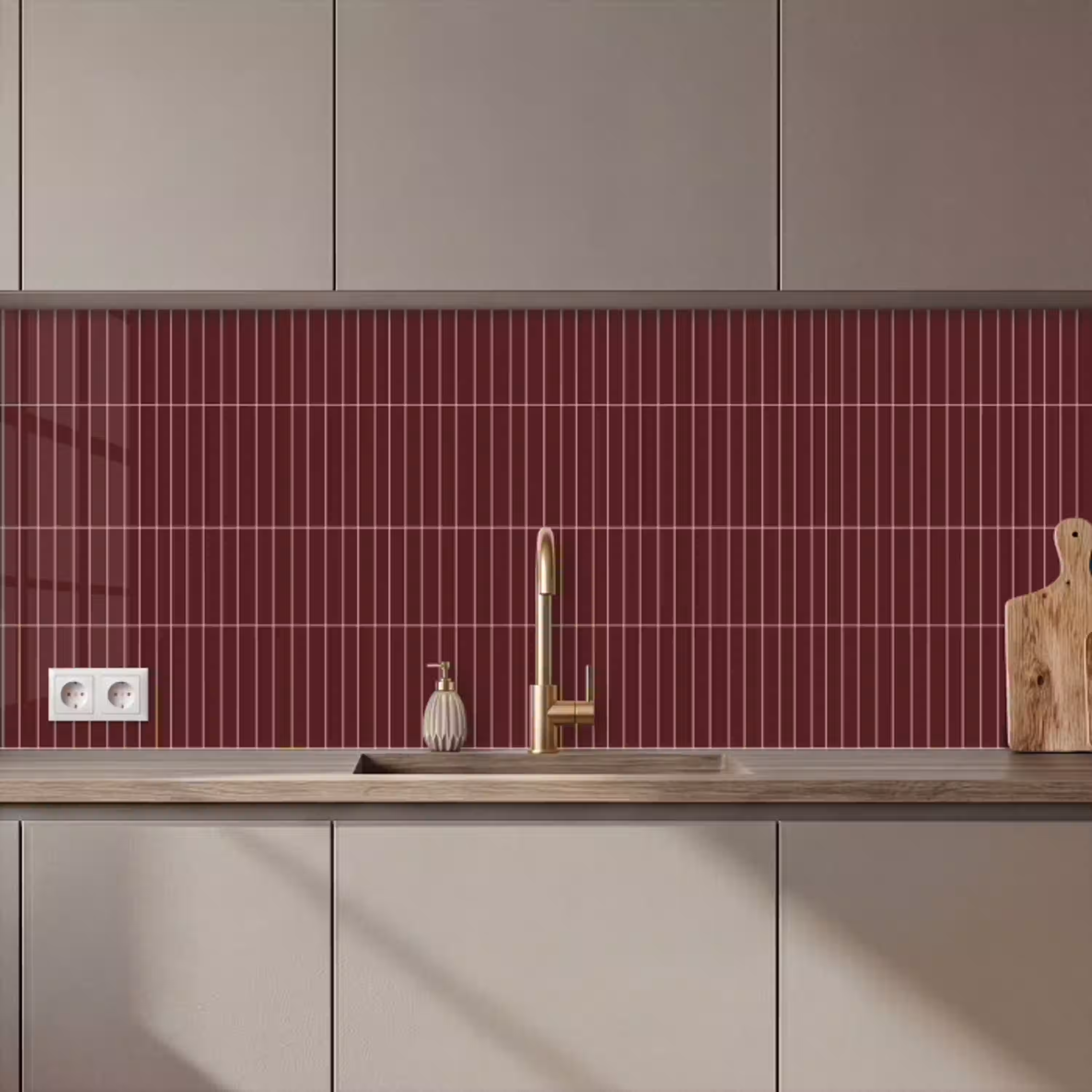 Lijnen - Patroon - Bordeaux keuken achterwand 2 middel 871 zz_3dshopping