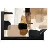 Vlakken - Abstract - Zwart - Strepen Inductie beschermer vinyl 3mm klein -3d