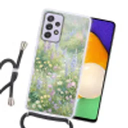 Bloemenveld - Heuvels - Kleurrijk Hoesje Samsung Galaxy A52 5G met koord klein -sfeer1