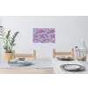 Regenbogen - Bloemen - Kleurrijk - Wolken Muursticker klein -eettafel