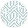 Patroon - Lijn - Design - Groen Wandcirkel kunststof plaat 5mm dik klein 188 -3d