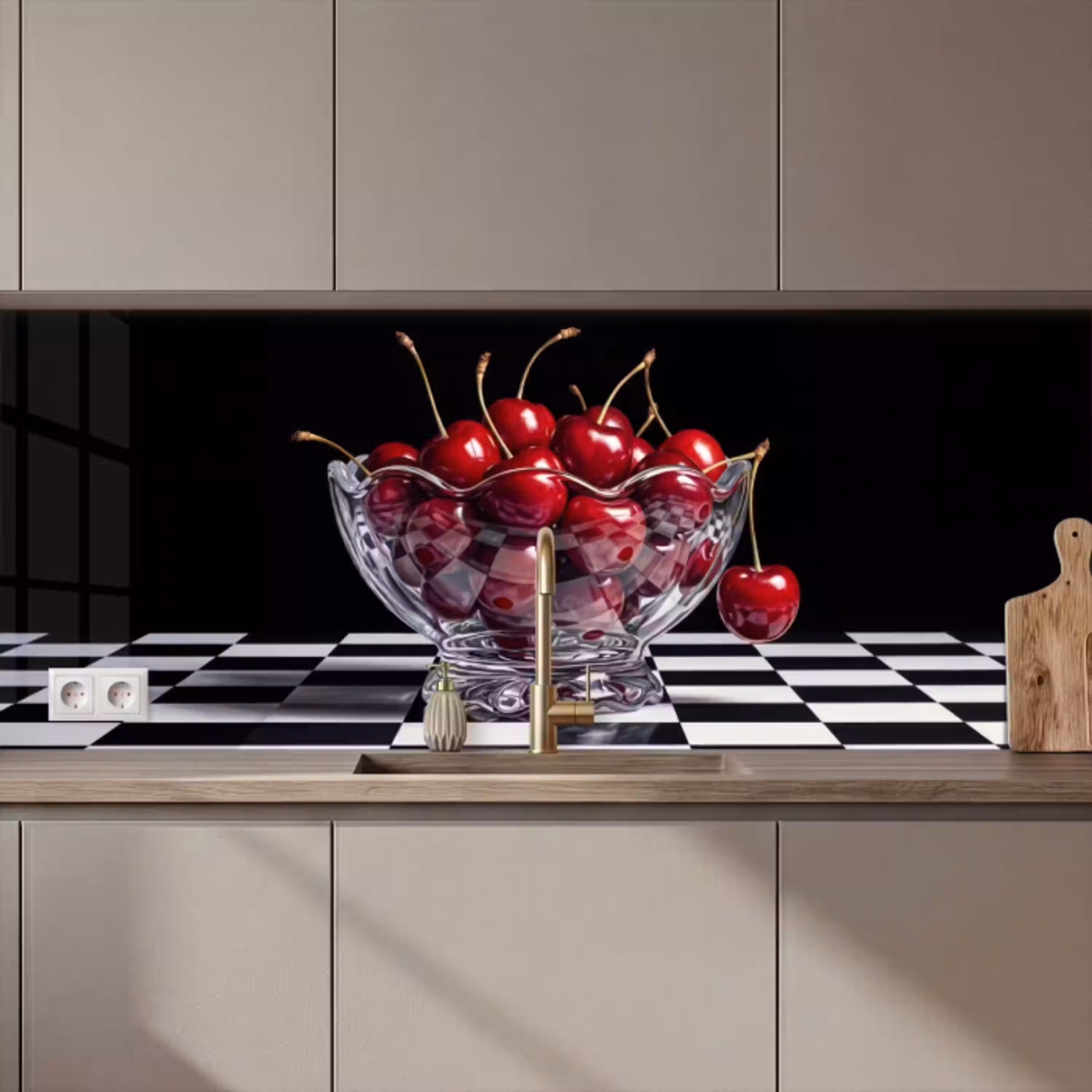 Eten - Kersen - Rood keuken achterwand 2 middel zz_3dshopping