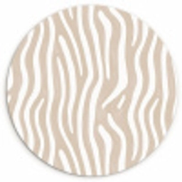 Abstract - Zebra - Beige Wandcirkel kunststof plaat 5mm dik klein 188 -3d