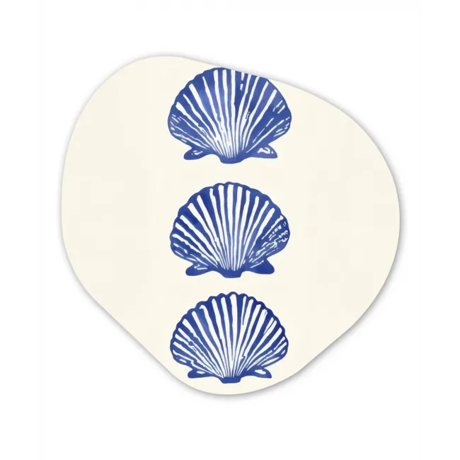 Schelpen - Blauw - Patroon Wandcirkel Organisch Forex 3mm klein -3d