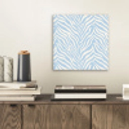 Zebra - Motief - Blauw - Wit aluminium wit klein 46 -sfeer1