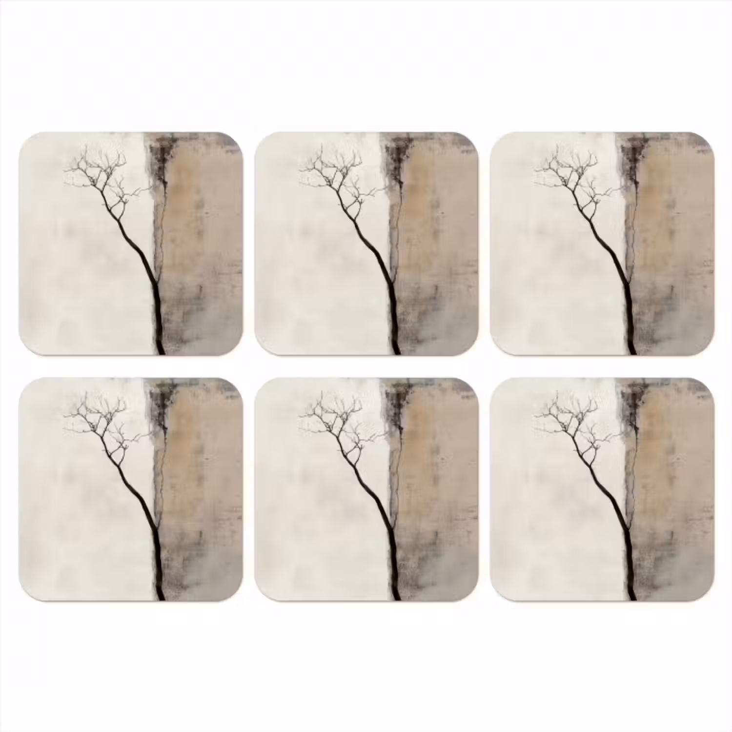 Untersetzer​ - Wabi sabi - Pflanze - Beige