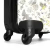 Klassiek vogel en bloemen patroon geel NBS - Handbagage koffer - Kinderen Unisex middel -wiel