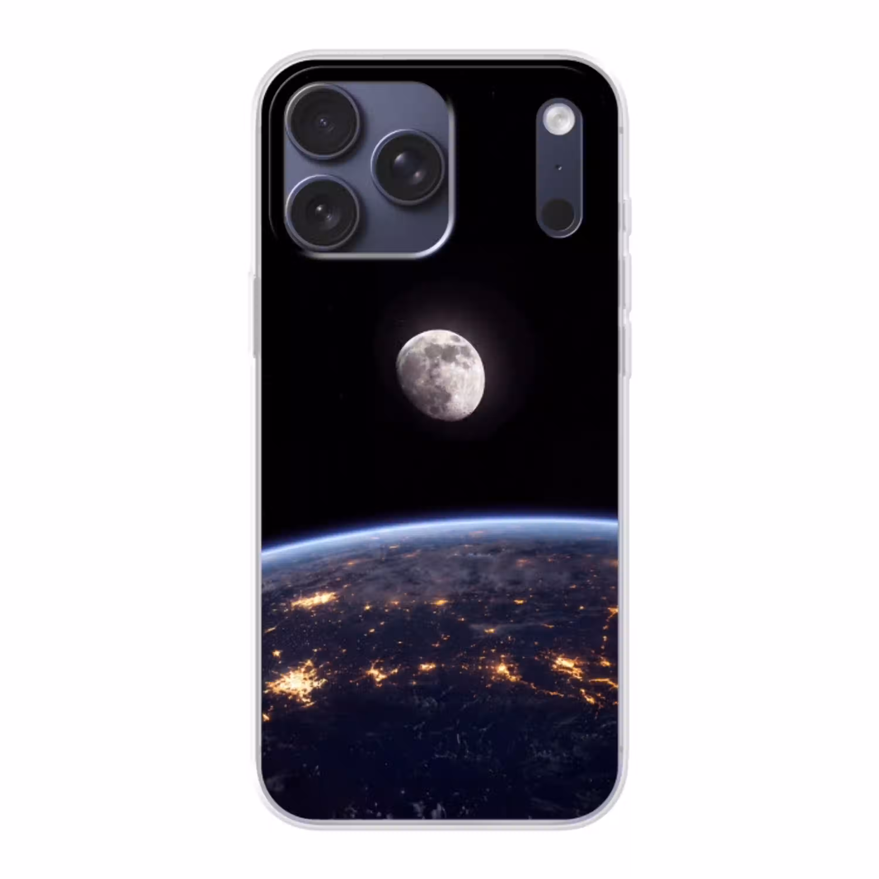Aarde - Nacht - Ruimte Telefoonhoesje iPhone 17 Pro Max klein -3d