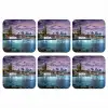 New York - Skyline - Stad - Kleuren onderzetter kurk middel -3d
