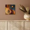 Silhouetten - Abstract - Zon - Maan aluminium wit klein -sfeer4